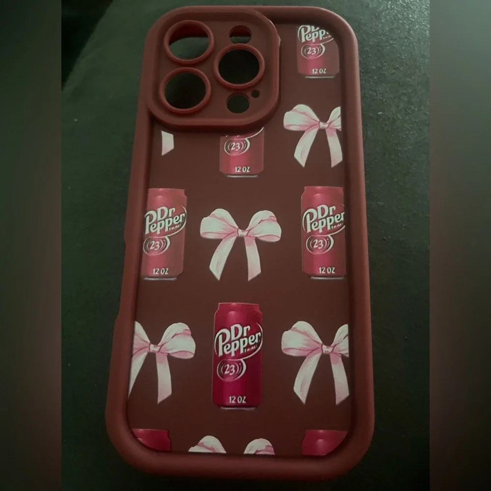 Dr Pepper‎ theme I phone 16 pro Case - Red. New in package.